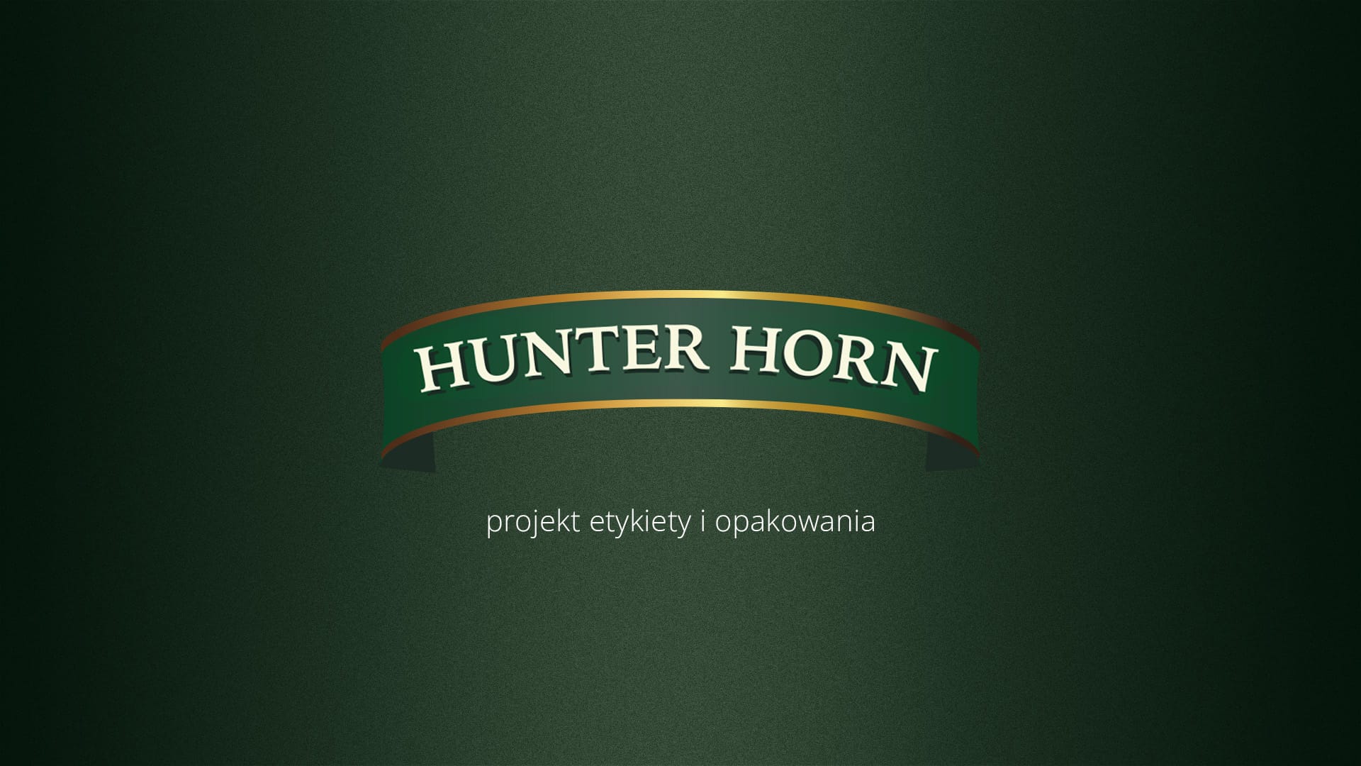 hunter_horn1 Hunter Horn – wódka na trawie żubrowej - projekt etykiety i opakowania