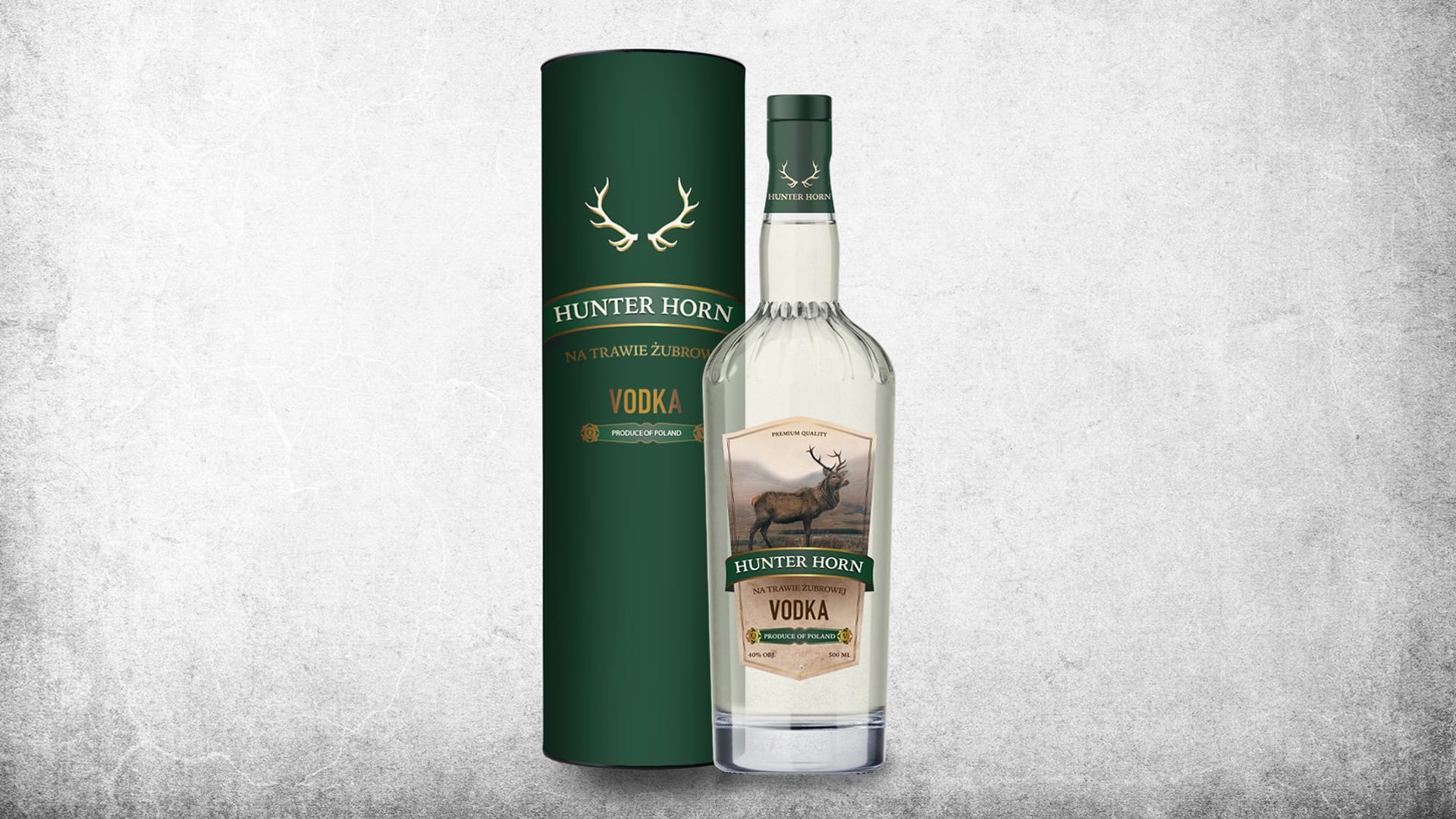 hunter_horn3 Hunter Horn – wódka na trawie żubrowej - projekt opakowania