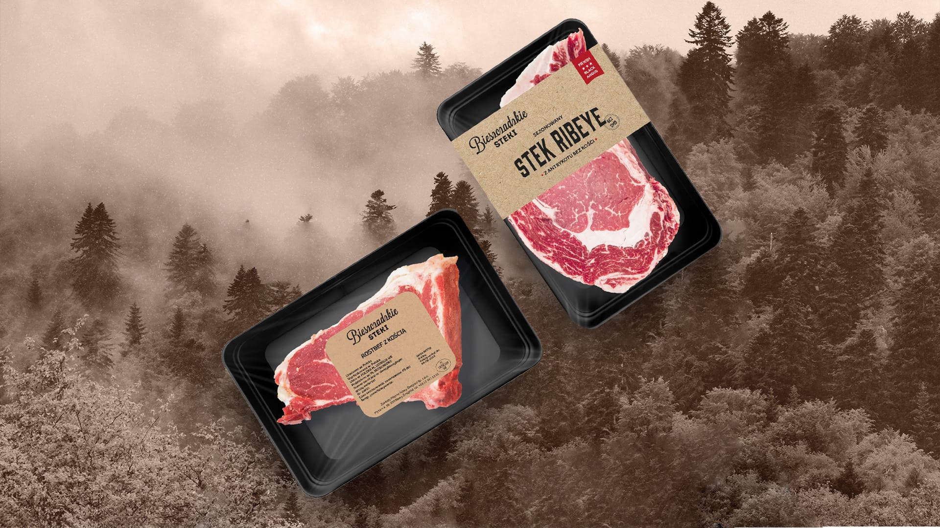 Bieszczadzkie Steki - etykiety