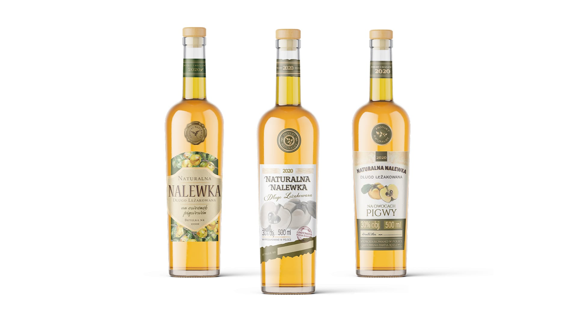 Nalewka pigwowa - warianty etykiet